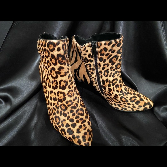 Brand New Alfanti Leopard Kitten Heel Booties - Picture 6 of 7